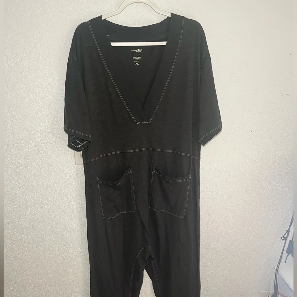 XS Natural Life Charlie Jumpsuit “better than sweats” cotton deep v neck - Picture 6 of 10